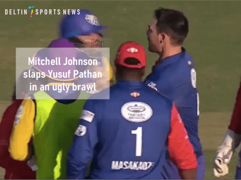 Mitchell Johnson slaps Yusuf Pathan