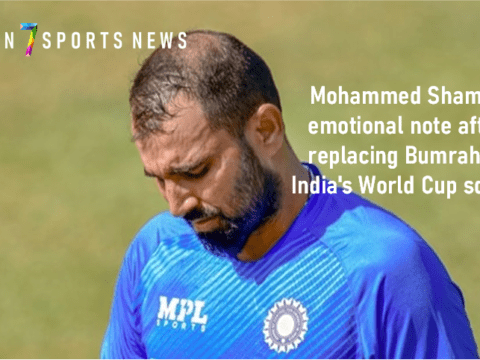 Mohammed Shami's emotional note after replacing Bumrah in India's World Cup squad