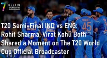 T20 Semi-Final IND vs ENG: Rohit Sharma, Virat Kohli Both Shared a Moment on The T20 World Cup Official Broadcaster