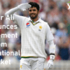 Azhar Ali Announces Retirement from International Cricket