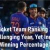 India Cricket Team Ranking 2022 Winning Percentage