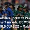 India Women's Cricket Team vs Pakistan Women T20 world cup 2023 India vs Pakistan