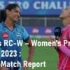 MI-W vs RC-W Women's Premier League 2023 Cricket Match Report