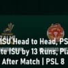 Peshawar Zalmi vs Islamabad United Head to Head, PSZ Dominate ISU PSL Playoffs