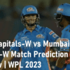WPL 2023 DC-W vs MI-W Prediction