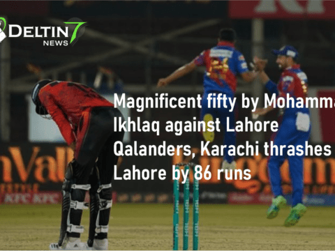 Magnificent fifty by Mohammad Ikhlaq against Lahore Qalanders, Karachi Kings thrashes Lahore by 86 runs Magnificent fifty by Mohammad Ikhlaq