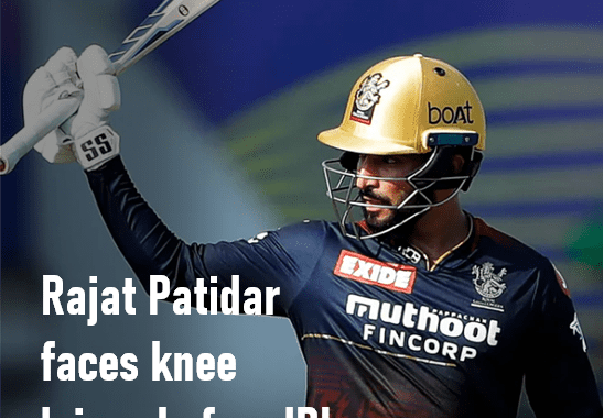 Rajat Patidar faces knee Injury