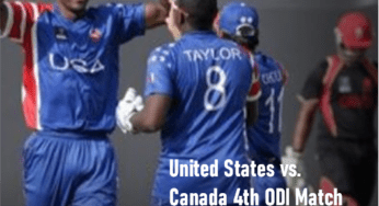 WC Qualifier USA vs CAN 4th ODI Prediction, Pitch Report and Winning Possibility