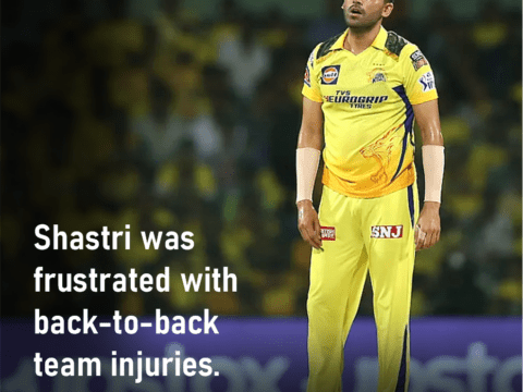 Shastri was frustrated with back-to-back team injuries