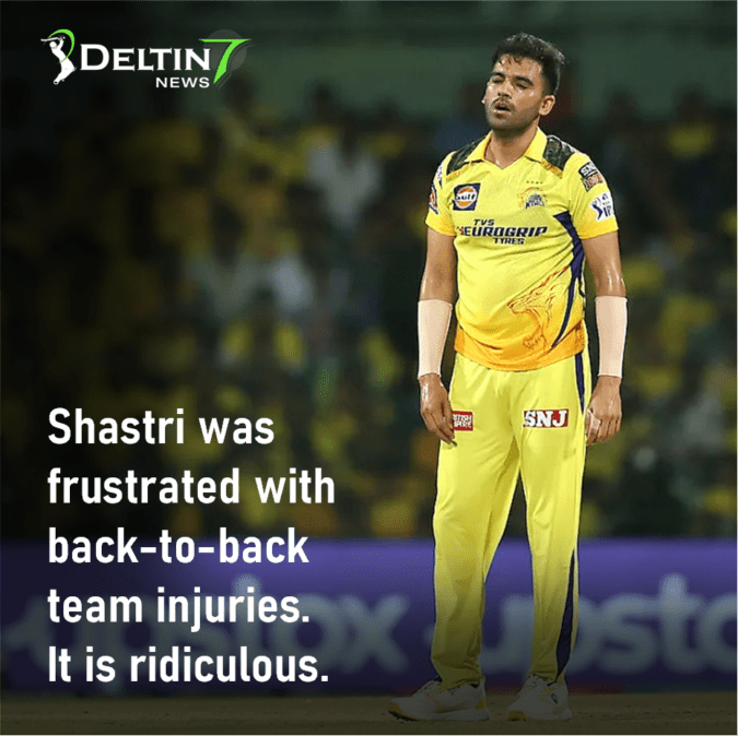 Shastri was frustrated with back-to-back team injuries