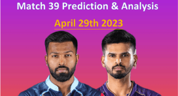 IPL GT vs KKR Apr 29 Prediction | IPL 2023 Match 39 Gujrat Titans vs Kolkata Knight Riders An Epic Clash for the Second Time