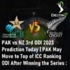 PAK vs NZ 3rd ODI 2023 Cricket Prediction Today ICC Ranking ODI