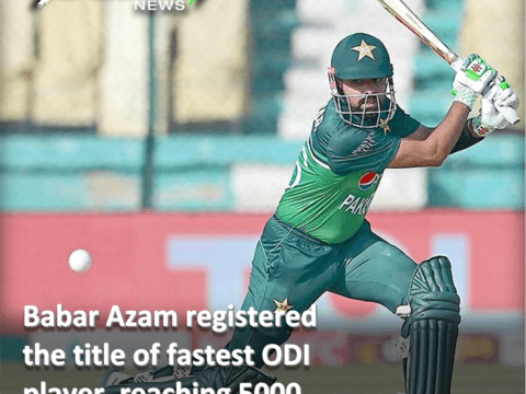 Babar Azam registered the title of fastest ODI player