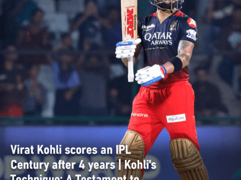 Virat Kohli scores an IPL Century