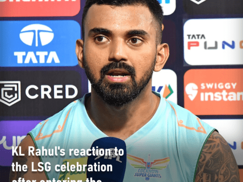 KL Rahul's reaction to LSG celebration
