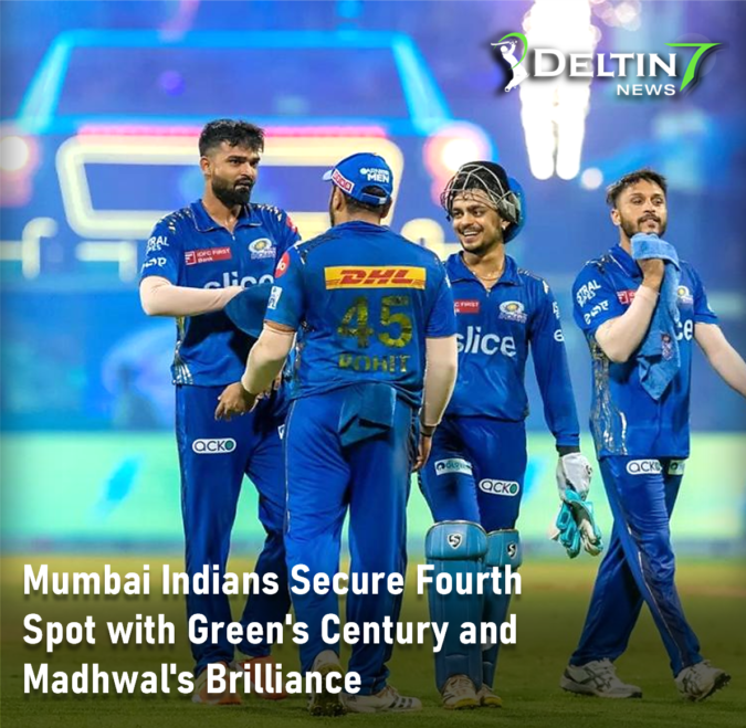 Mumbai Indians Secured Fourth Spot with Green's Century and Madhwal's Brilliance