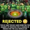 India Rejects Pakistan's Request| Unanimous Rejection: PCB's Request for Venue Swap Turned Down by BCCI and ICC