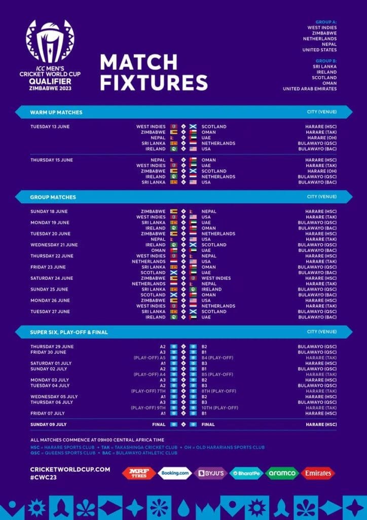 World Cup schedule 