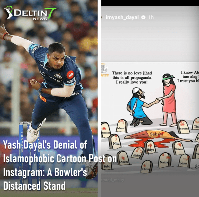 Yash Dayal's Denial of Islamophobic Cartoon Post on Instagram: A Bowler's Distanced Stand