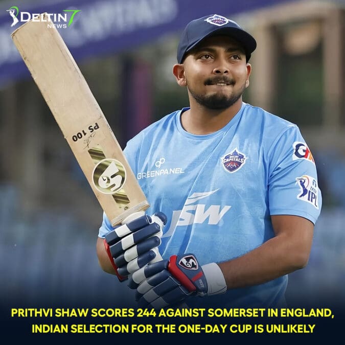 Prithvi Shaw scores 244