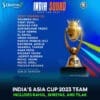 India Asia Cup 2023 Team