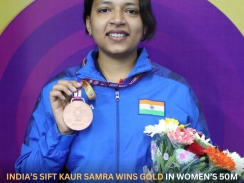 Sift Kaur Samra wins gold in 50m Rifle