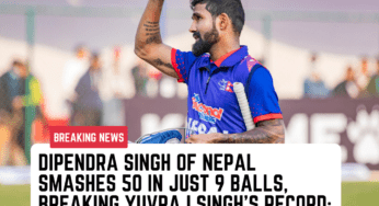 Dipendra Singh of Nepal smashes 50 in just 9 balls, breaking Yuvraj Singh’s record: Asian Games