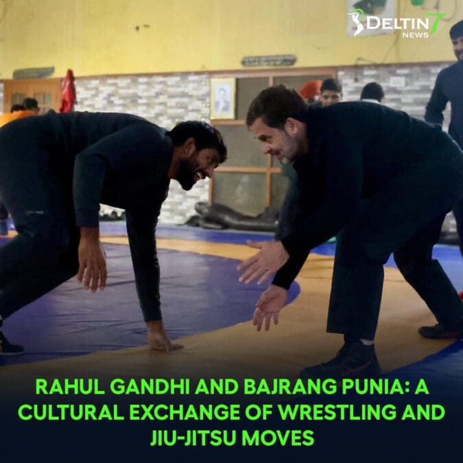 Rahul Gandhi and Bajrang Punia