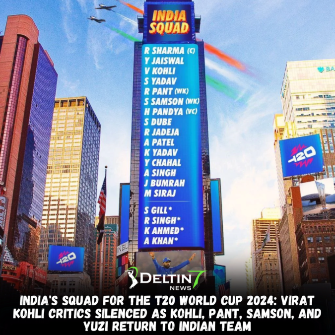 India's Squad for the T20 World Cup 2024