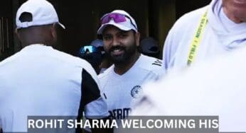 Rohit Sharma welcoming teammates after one of the most decisive defeats in Australian cricket’s storied history.