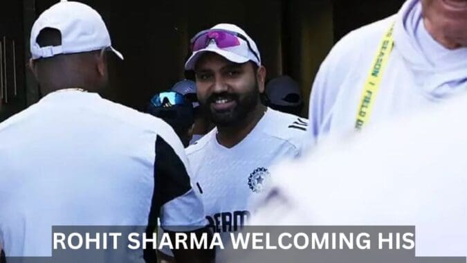 Rohit Sharma welcoming teammates after one of the most decisive defeats in Australian cricket’s storied history. Rohit Sharma welcoming teammates
